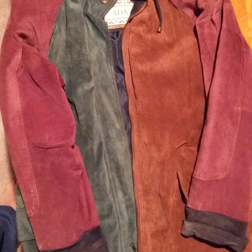 Vintage block Suede Jacket
